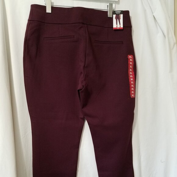 Express Women's Ponte Pant - Size XL - Burgundy Color - NWT!! - Picture 3 of 11